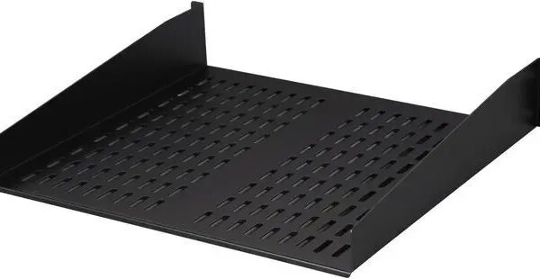 StarTech.com CABSHELFV 2U 16 in Universal Vented Rack Mount Cantilever Shelf - Fixed Server Rack Cabinet Shelf - 50 lbs / 22 kg - 16 in Deep - Pappy Mall