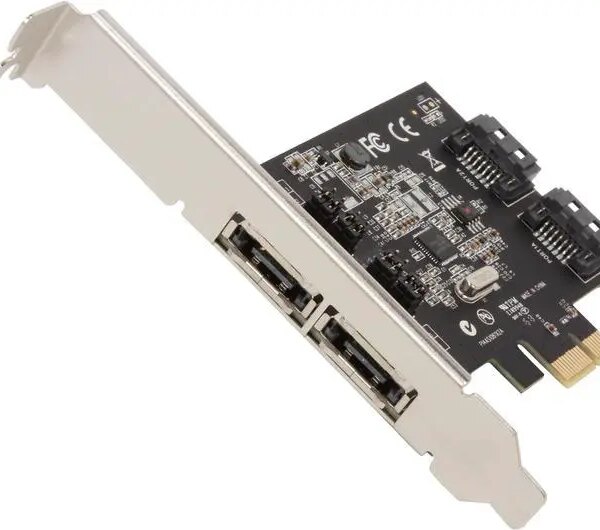 StarTech.com PEXESAT322I PCI-Express x1 SATA III (6.0Gb/s) 2 Int/2 Ext SATA Controller Card - Pappy Mall