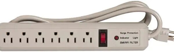 Strip Surge Protector,1080 Joules, 6 Outlets, 6' Cord, Putty CCS25102 - Pappy Mall