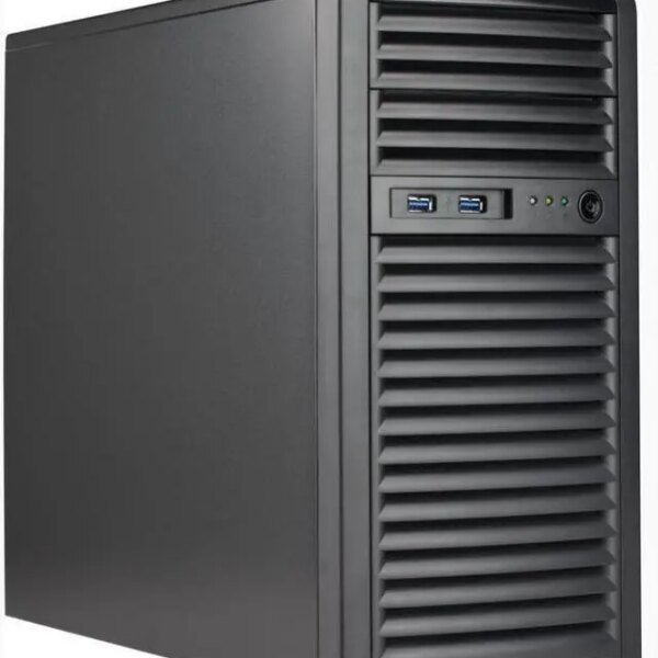 Supermicro Case CSE-731I-404B Mini-tower chassis 2x5.25" External HDD Drive Bays and 4x 3.5" Internal HDD Drive Bays 400W - Pappy Mall