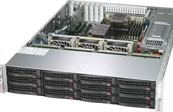 SUPERMICRO CSE-826BE1C4-R1K23LPB 2U Rackmount 2U Storage Chassis with 12x 3.5" hot-swap HDD's - Pappy Mall