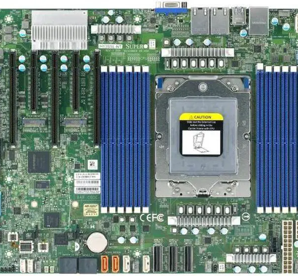 Supermicro Server Motherboard MBD-H13SSL-NT, Socket SP5 AMD 4th Gen EPYC™ 9004/9005, Up to 3TB 3DS ECC RDIMM DDR5, ATX. Support of "EPYC 5th Gen 9005 - Pappy Mall