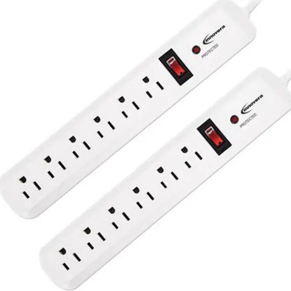 Surge Protector, 6 Outlets, 4Ft Cord, 540 Joules, 2/Pk - Pappy Mall