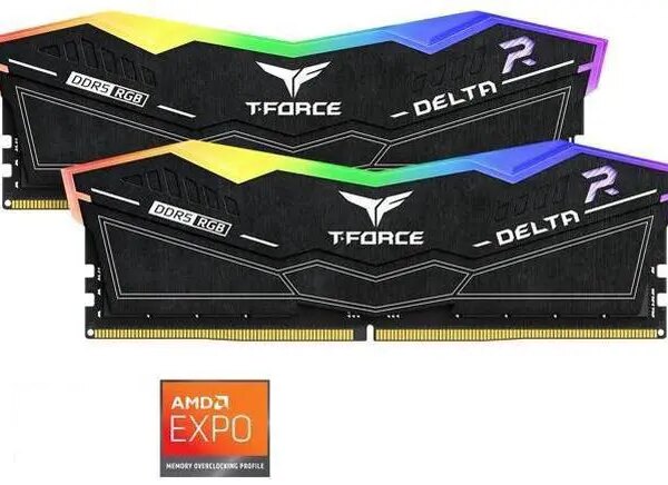 Team T-Force Delta RGB 32GB (2 x 16GB) 288-Pin PC RAM DDR5 6000 (PC5 48000) Desktop Memory Model FF3D532G6000HC30DC01 - Pappy Mall