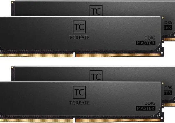 TEAMGROUP T-Create Master Overclocking DDR5 R-DIMM 64GB Kit (4 x 16GB) 6800MHz (PC5-54400) CL34 Hynix A-DIE Workstation Memory Module Ram Black - CTCMD564G6800HC34BQC01 -... -...