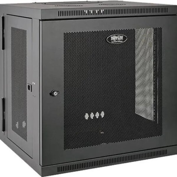Tripp Lite 10U Wall-Mount Rack Enclosure Cabinet, Hinged Back, Low-Profile Switch-Depth (SRW10US) - Pappy Mall