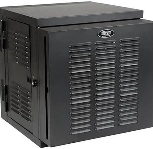 Tripp Lite 12U Wall-Mount Rack Enclosure Cabinet for Harsh Environments (NEMA 12), Hinged Back, Switch-Depth (SRW12USNEMA) - Pappy Mall
