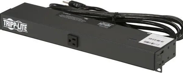 Tripp Lite Basic PDU, 15A, 13 Outlets (5-15R), 120 V, 5-15P Input, 15 ft. Cord, 1U Rack-Mount Power (PDU1215) - Pappy Mall