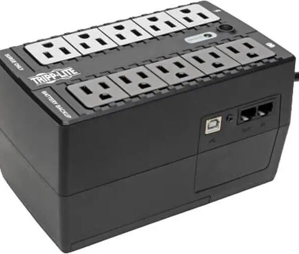 Tripp Lite Internet Office 120V 600 VA 300 Watts Standby UPS, Ultra-Compact Desktop, USB (INTERNET600U) - Pappy Mall