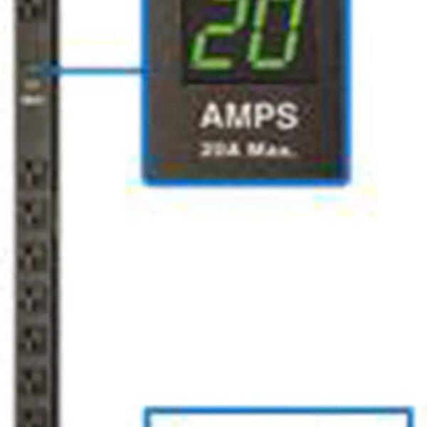 Tripp Lite Metered PDU, 20A, 28 Outlets (5-15/20R), 120 V, L5-20P/5-20P Adapter, 15 ft. Cord, 0U Vertical Rack-Mount Power (PDUMV20) - Pappy Mall