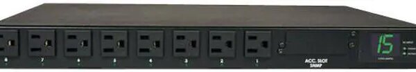 Tripp Lite Metered PDU with ATS, 15A, 8 Outlets (5-15R), 120V, 2 5-15P, 100 - 127 V Input, 2 12 ft. Cords, 1U Rack-Mount Power, TAA (PDUMH15AT) - Pappy Mall