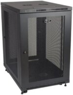 Tripp Lite SR18UB Series SmartRack 18U Mid-Depth Half-Height Rack Enclosure Cabinet - 18U Rack Height x 19" Rack Width -Black -1000 lb Dynamic/Rolling - Pappy Mall