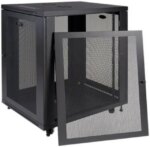 Tripp Lite SR18UB Series SmartRack 18U Mid-Depth Half-Height Rack Enclosure Cabinet - 18U Rack Height x 19" Rack Width -Black -1000 lb Dynamic/Rolling - Pappy Mall