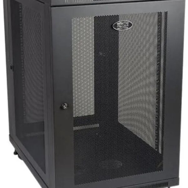 Tripp Lite SR18UB Series SmartRack 18U Mid-Depth Half-Height Rack Enclosure Cabinet - 18U Rack Height x 19" Rack Width -Black -1000 lb Dynamic/Rolling - Pappy Mall