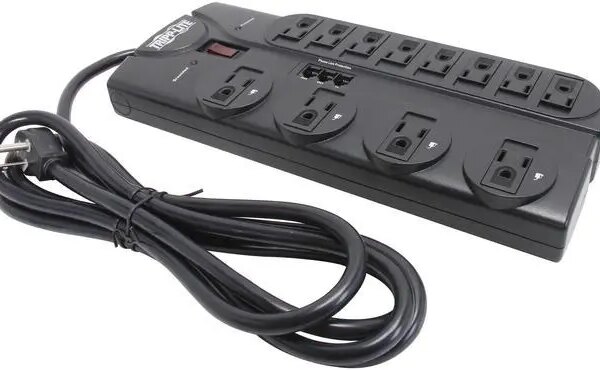 TRIPP LITE TLP1208TEL 8 Feet 12 + TEL Outlets 2160 Joules Surge Protector - Pappy Mall