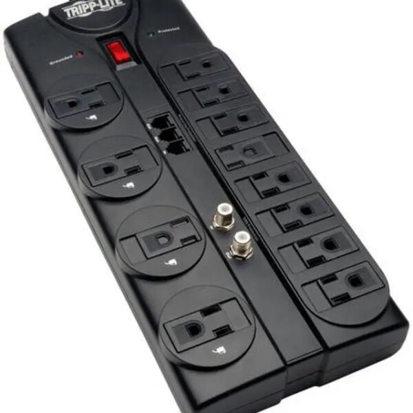 TRIPP LITE TLP1208TELTV 8 Feet 12 Outlets 2880 Joules Tel / Moden and Coaxial Protection - Protect It! Surge Suppressor - Pappy Mall
